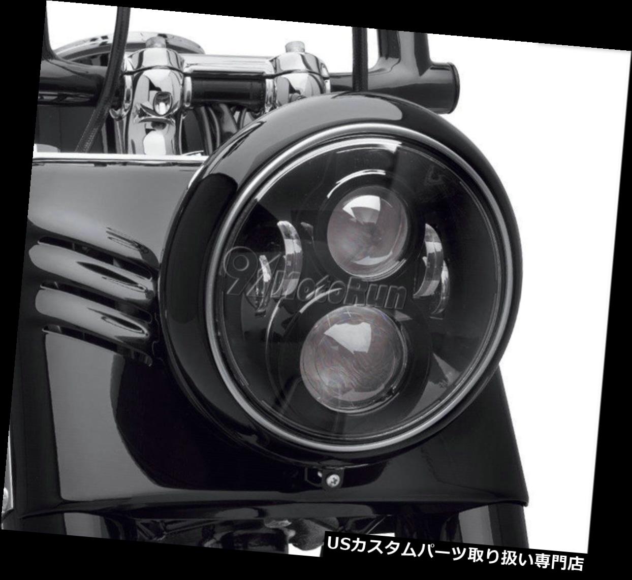 Usヘッドライト 7 オートバイブラックプロジェクターラウンドhid Ledライトバルブヘッドライトハーレー2用 7 Motorcycle Black Projector Round Hid Led Light Bulb Headlight For Harley 2 Painfreepainrelief Com