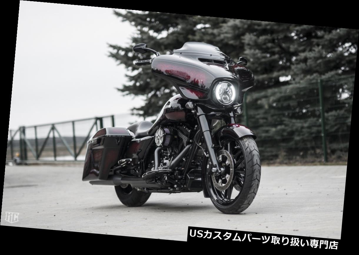 USヘッドライト HARLEY-DAVIDSON N 7インチポジションライト付きヘッドライトブラックLED（点およびE承認） HARLEY-DAVIDSON 7" HEADLIGHT BLACK LED WITH POSITION LIGHT (DOT AND E-APPROVED) 【並行輸入品】｜カスタムパーツ WORLD倉庫