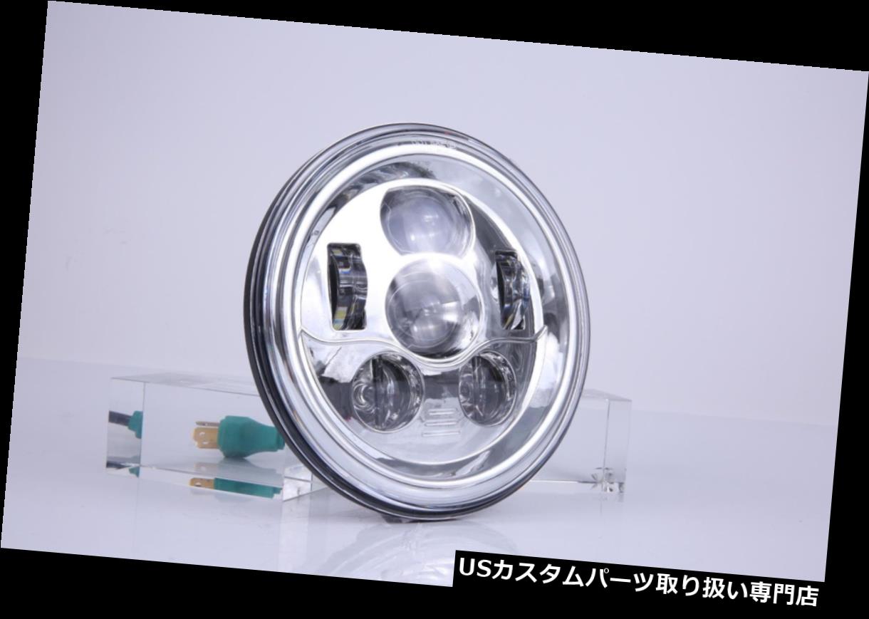 USヘッドライト 7 "ハーレーのためのクロムオートバイ105W円形LEDのヘッドライトのハイロービームヘッドランプ 7'' Chrome Motorcycle 105W Round LED Headlight Hi-Lo Beam Headlamp For Harley 【並行輸入品】｜カスタムパーツ WORLD倉庫