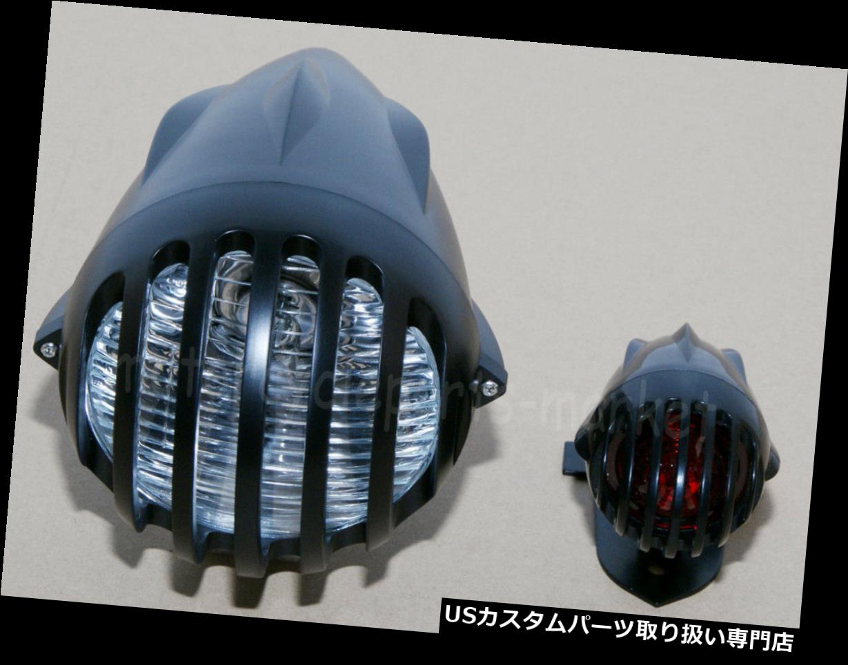 USヘッドライト ブラックヘッドライトヘッドライトランプw /リアレッドテールブレーキライセンスライトハーレー用 Black Head Light Headlight Lamp w/Rear Red Tail Brake license Light for Harley 【並行輸入品】｜カスタムパーツ WORLD倉庫
