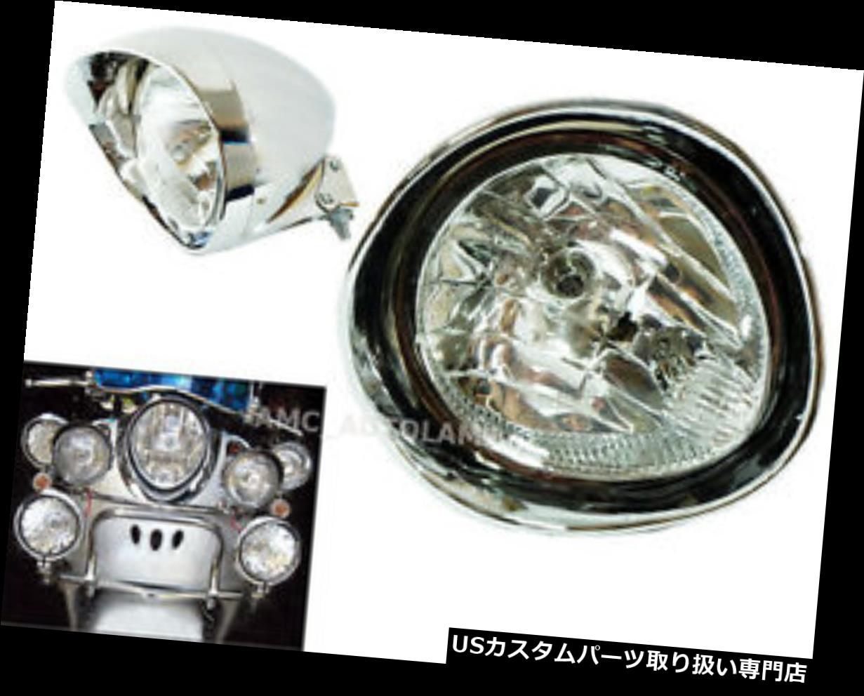USヘッドライト 8インチラウンドオートバイヘッドライトランプハーレーチョッパースポーツスターユニバーサル 8 Inch Round Motor Bike Headlight Lamp Harley Chopper Sportster Universal 【並行輸入品】