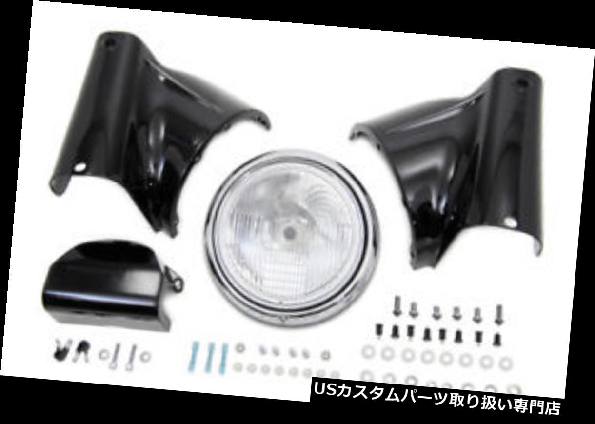 USヘッドライト ハーレーダビッドソン用ブラックフレイトトレインヘッドライトナセル nソフテイル Black Freight Train Headlight Nacelle For Harley-Davidson Softail 【並行輸入品】