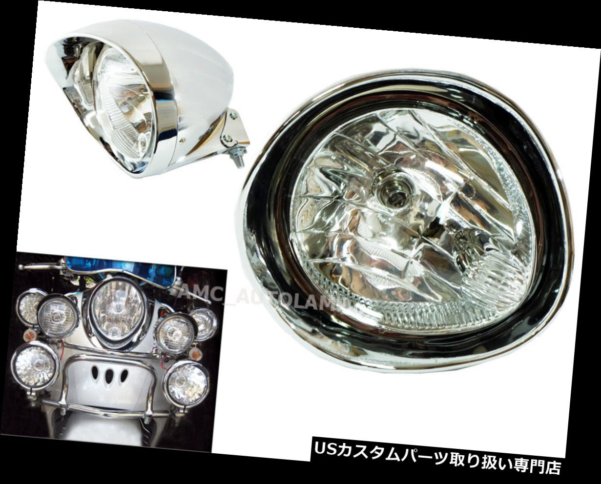 USヘッドライト 8インチラウンドオートバイヘッドライトランプハーレーチョッパースポーツスターユニバーサルクローム 8 Inch Round Motor Bike Headlight Lamp Harley Chopper Sportster Universal Chrome 【並行輸入品】