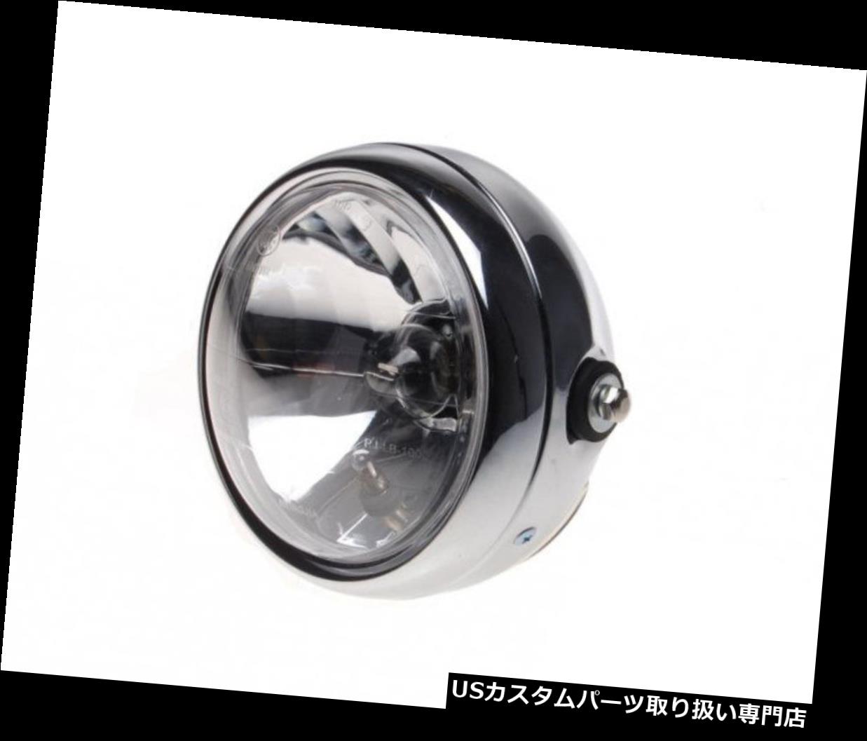 USヘッドライト ユニバーサル6.5 "オートバイクロームスチールサイドマウント12Vヘッドライト - スズキGN125 Universal 6.5" Motorcycle Chrome Steel Side Mount 12V Headlight - Suzuki GN125 【並行輸入品】｜カスタムパーツ WORLD倉庫