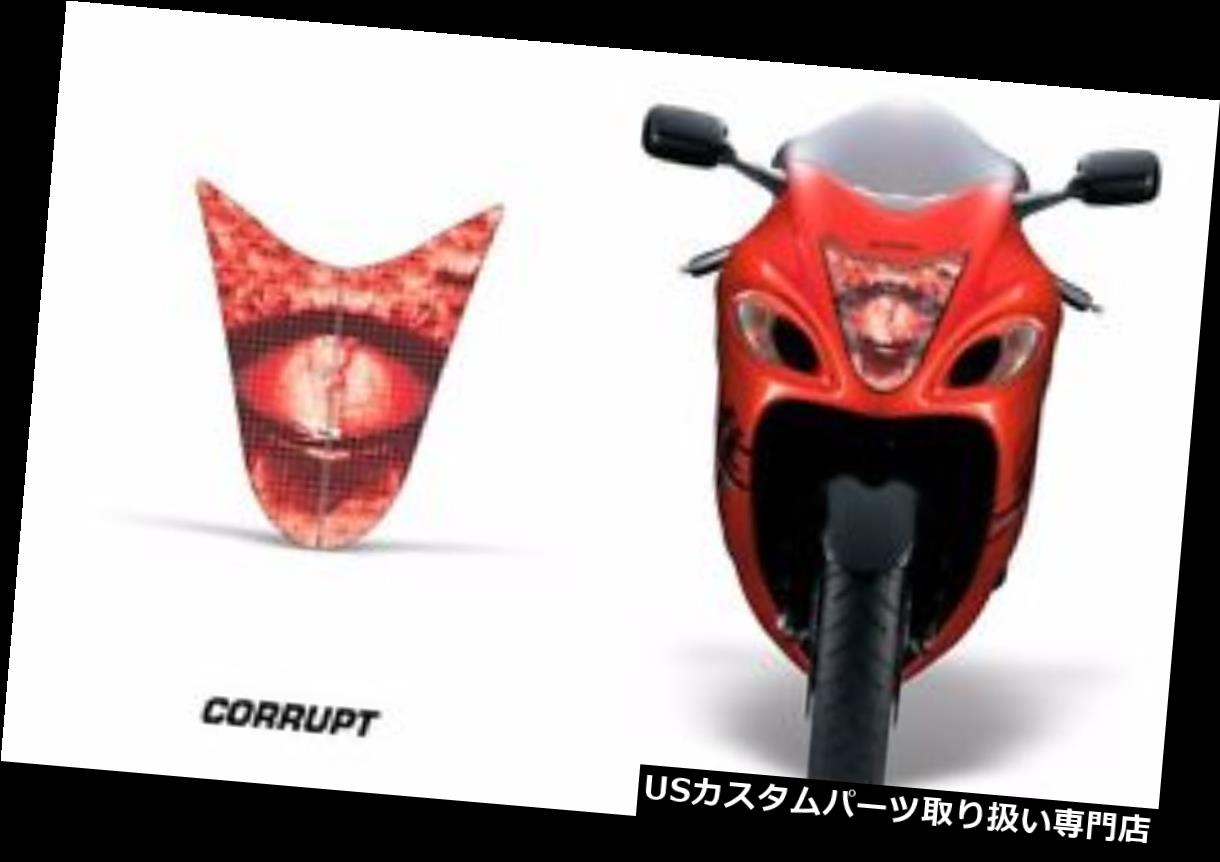 USヘッドライト スズキハヤブサ1300 08-14 CORRUPT R用ヘッドライトアイグラフィックスキットデカールカバー Headlight Eye Graphics Kit Decal Cover For Suzuki Hayabusa 1300 08-14 CORRUPT R 【並行輸入品】
