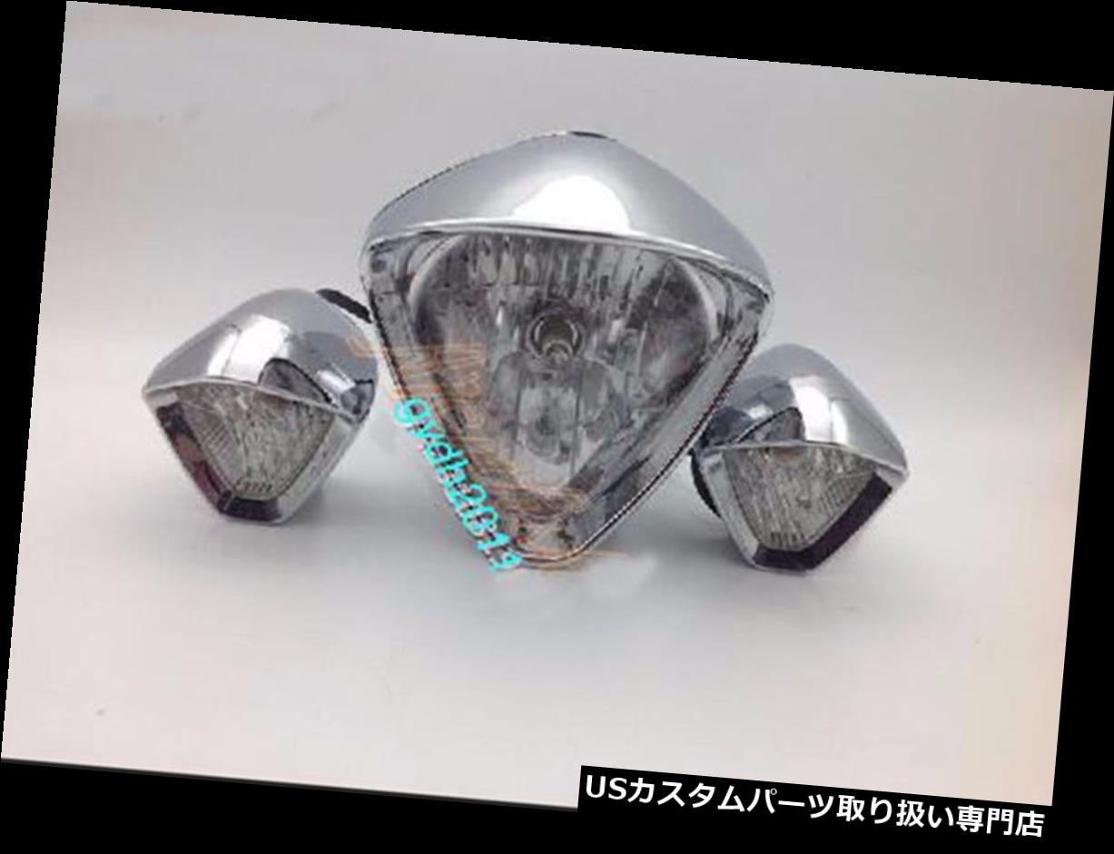 USヘッドライト Honda Rebel CMX250用フォグランプライト付きフォントライトヘッドライトCA250 CMX-250 96-11 Font Light Headlight w/ Fog lights for Honda Rebel CMX250 CA250 CMX-250 96-11 【並行輸入品】