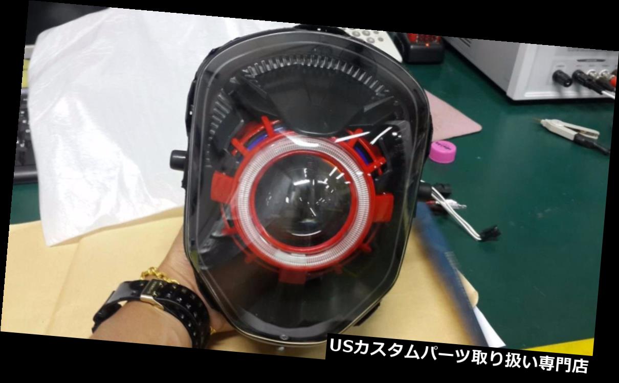 USヘッドライト プロジェクターXENON HID Honda Grom MSX 125ヘッドライト(リング付き) REDセール++++ Projector XENON HID Honda Grom MSX 125 Head light with Ring BLUE & RED Sale++++ 【並行輸入品】|カスタムパーツ WORLD倉庫