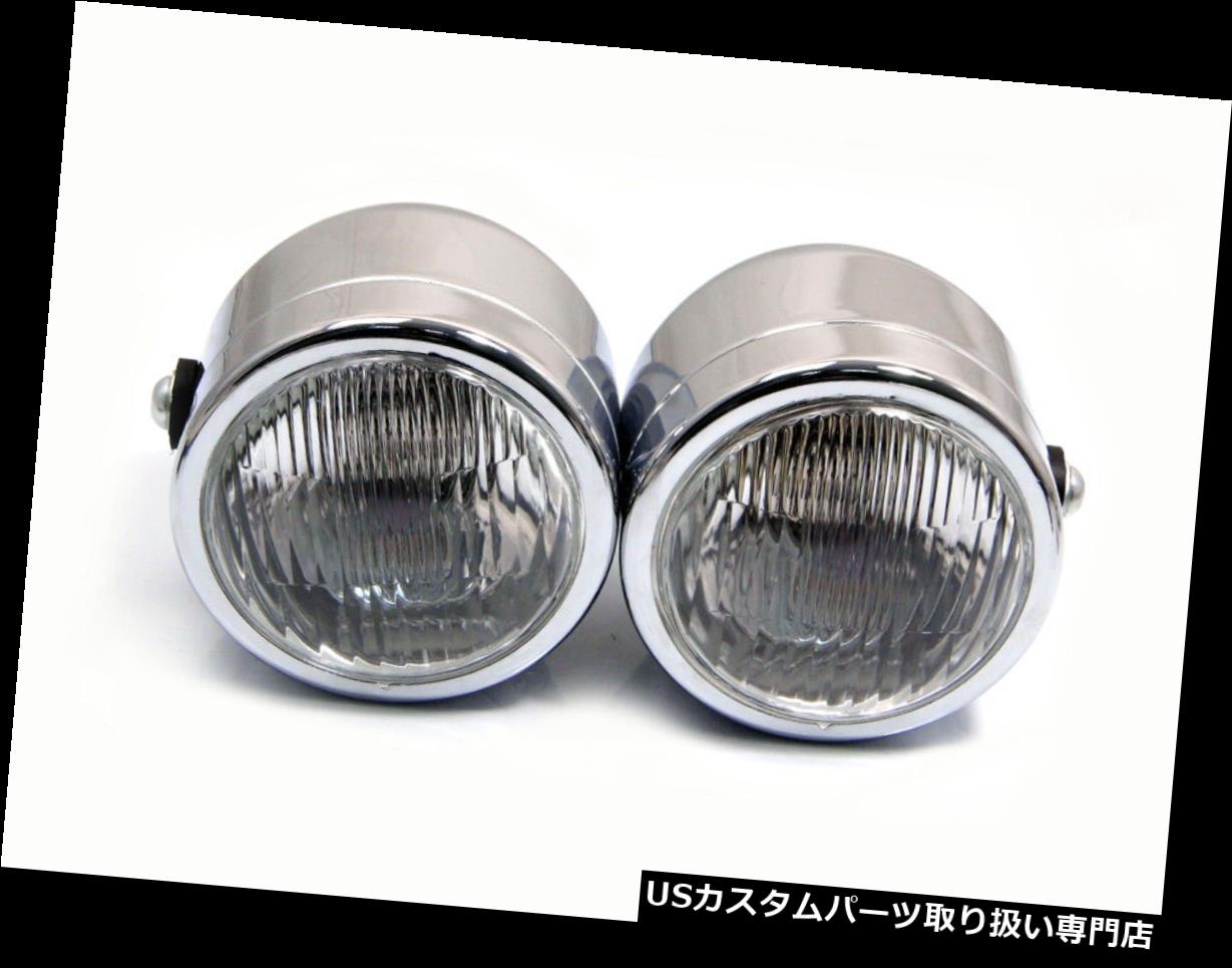 USヘッドライト ホンダストリートファイターカスタムプロジェクトのヘッドライト - クロム35ワットレトロのペア Headlights For Honda Streetfighter Custom Project - Pair of Chrome 35 Watt Retro 【並行輸入品】