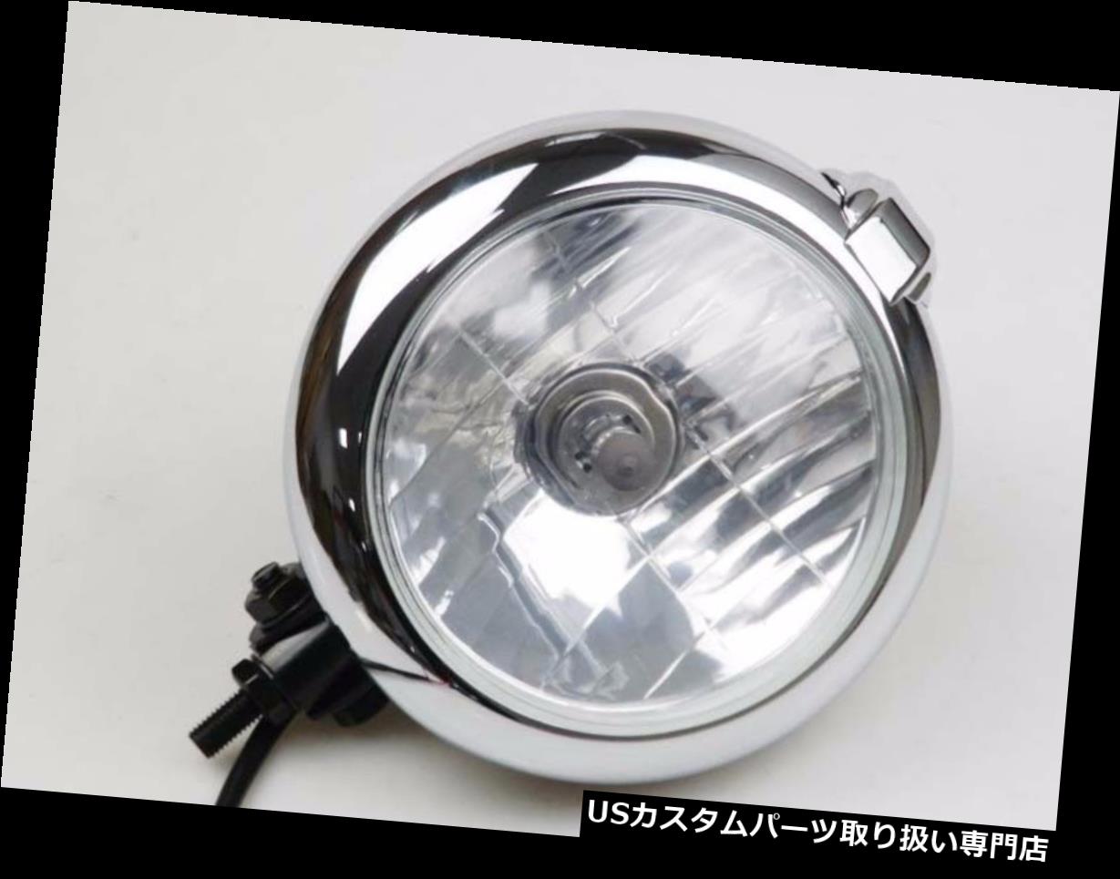 USヘッドライト クロムベイツレトロヘッドライトH4 55 / 60Wストリートファイターカフェレーサーボバー7 \