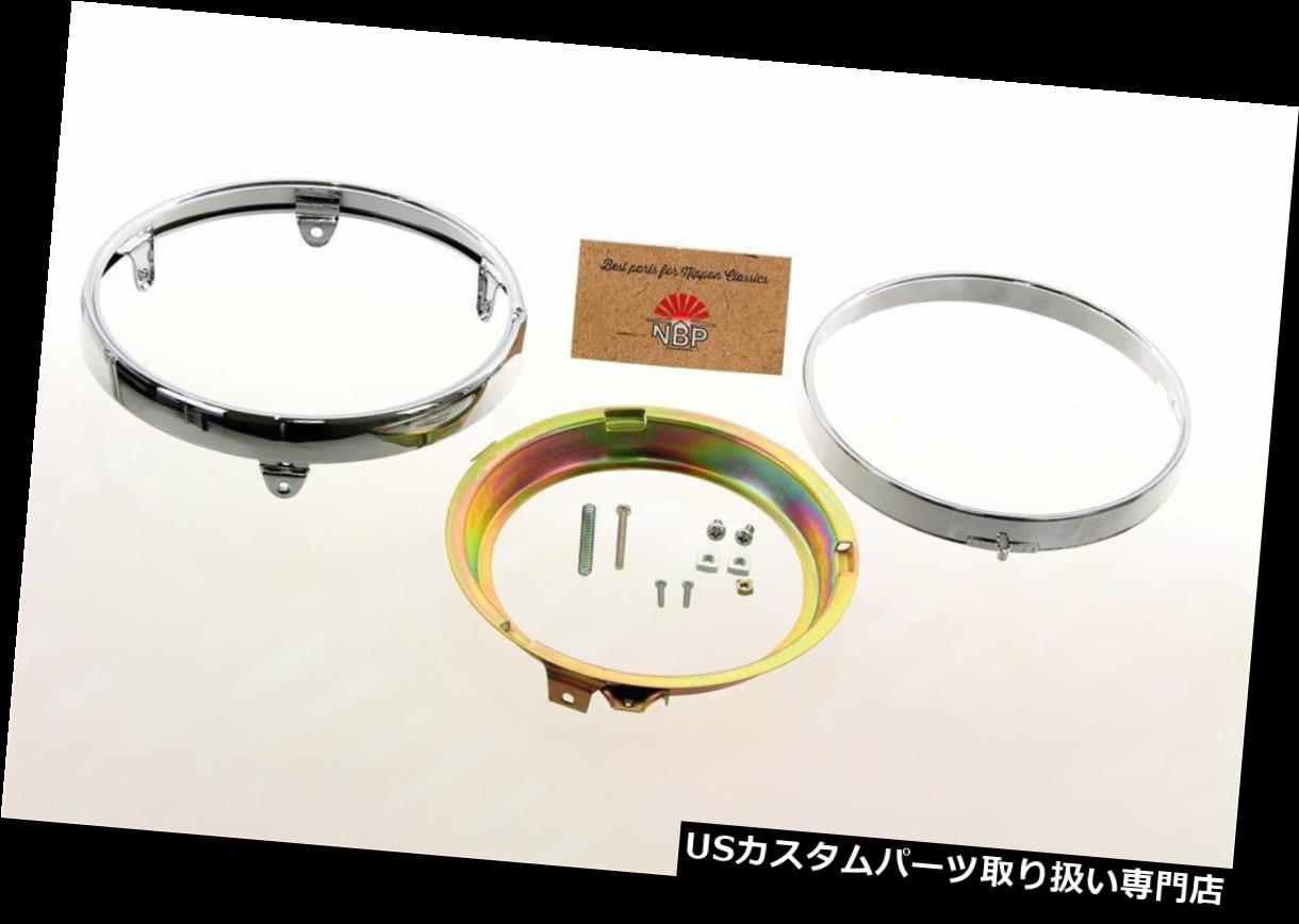 USヘッドライト ホンダCB 500 550 4ランプリングセットヘッドライトクロームリムボールヘッドライト Honda CB 500 550 Four Lamp Ring Set Headlight Chrome Rim Bowl Headlight 【並行輸入品】