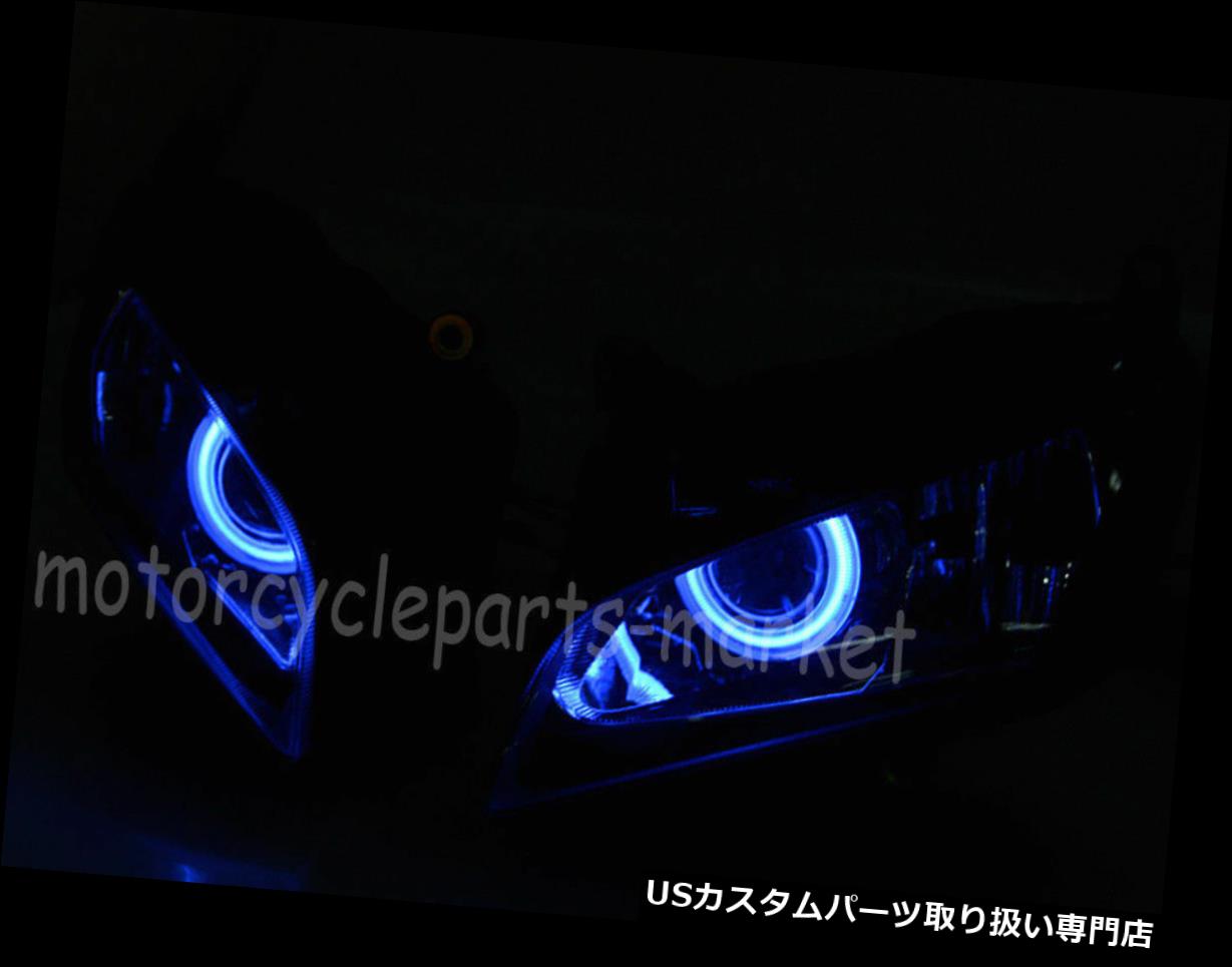 USヘッドライト ホンダCBR 600RR 2007-12用ヘッドライトHIDライトプロジェクターカスタムブルーエンジェルアイズ Headlight HID Light Projector Custom Blue Angel Eyes for Honda CBR 600RR 2007-12 【並行輸入品】