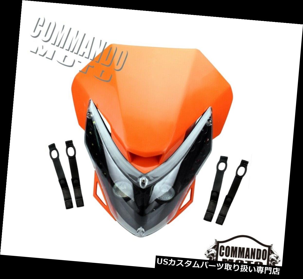 USヘッドライト KTM 250 SXのためのオフロード車のオレンジモトのStreetfighterエンデューロヘッドライトLED Off-road Vehicle Orange Moto Streetfighter Enduro Headlight LED For KTM 250 SX 【並行輸入品】｜カスタムパーツ WORLD倉庫
