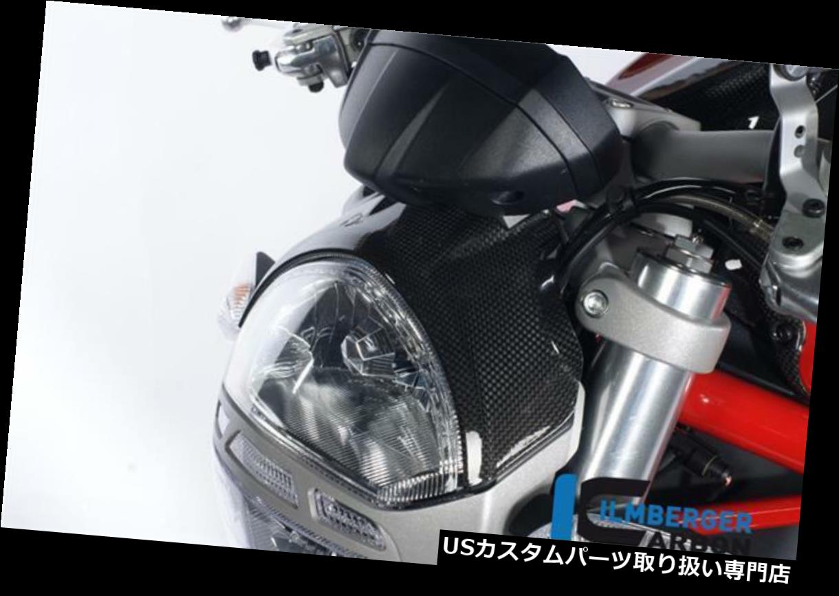 USヘッドライト Ilmberger GLOSSカーボンファイバーヘッドライトサラウンドカバーDucati Monster 696 2008 Ilmberger GLOSS Carbon Fibre Headlight Surround Cover Ducati Monster 696 2008 【並行輸入品】