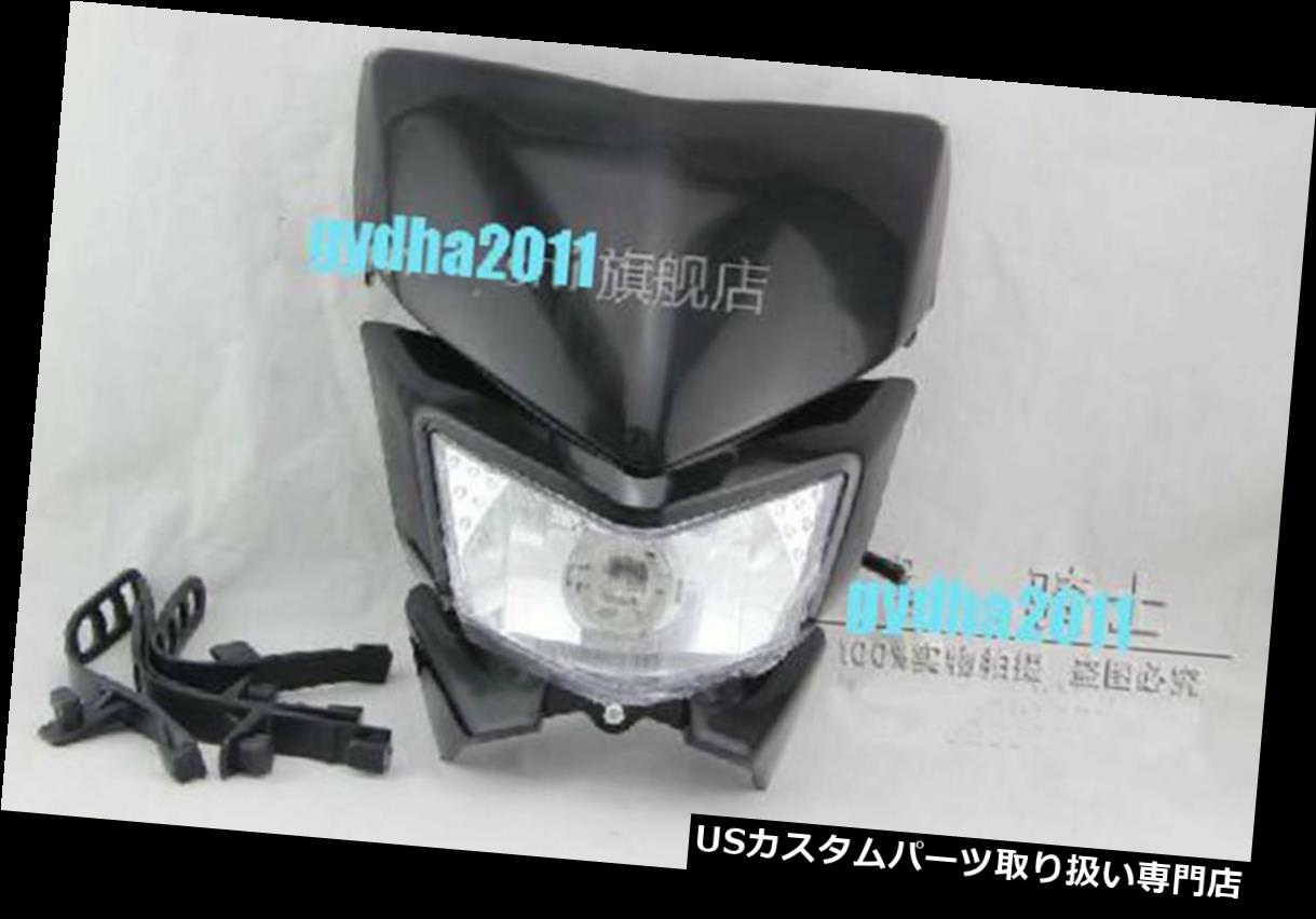 USヘッドライト XR WR CR RMZ DR DRZ KLX250用ロードダートバイクモトクロスヘッドライトオフブラック Black Off Road Dirt Bike Motocross Headlight for XR WR CR RMZ DR DRZ KLX250 【並行輸入品】｜カスタムパーツ WORLD倉庫
