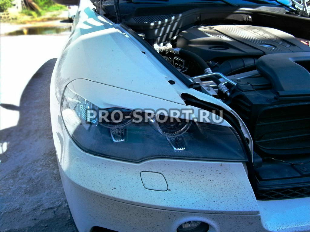 アイライン BMW X5 E70 2007 2008 2009 2010 2011-2013眉毛まぶた繊毛ヘッドライトペア BMW X5 E70 2007 2008 2009 2010 2011-2013 eye brow eyelids cilia headlights pair 【並行輸入品】
