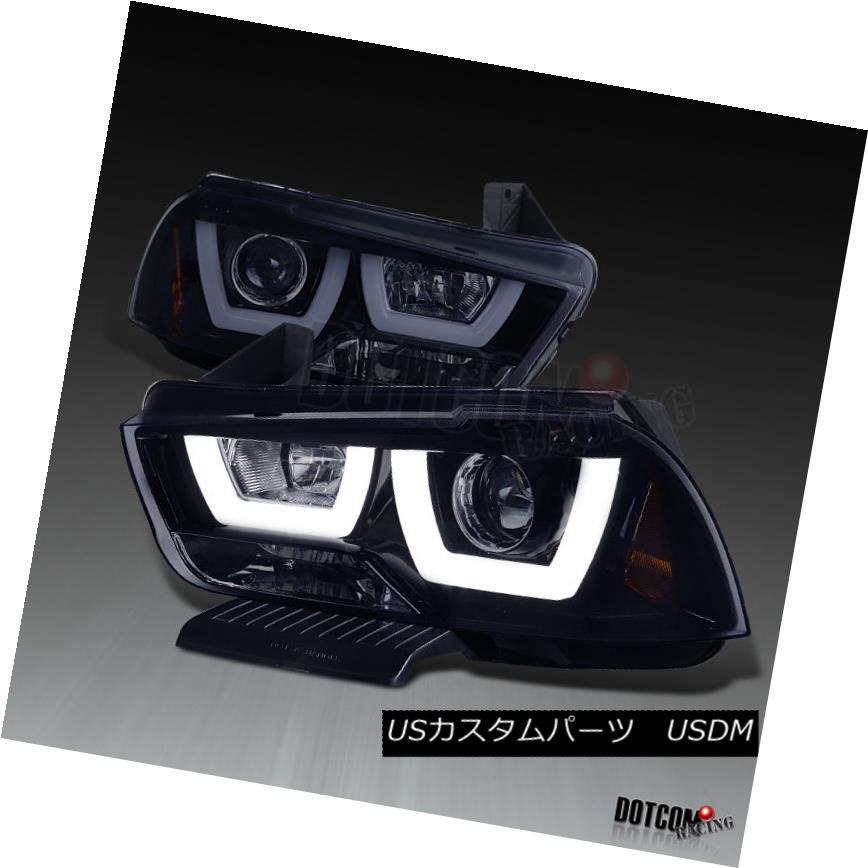 ヘッドライト 2011-2014 Dodge Charger Glossy Black Dual Halo LED DRL Projector Headlights Pair 2011-2014 Dodge Charger Glossy BlackデュアルHalo LED DRLプロジェクターヘッドライトペア 【並行輸入品】
