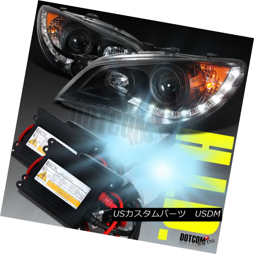 ヘッドライト For 06-07 Subaru Impreza WRX Halo Black Projector Headlights+H1 6000K HID Kit 06-07スバルインプレッサWRXハローブラックプロジェクターヘッドライト+ H1 6000K HIDキット 【並行輸入品】