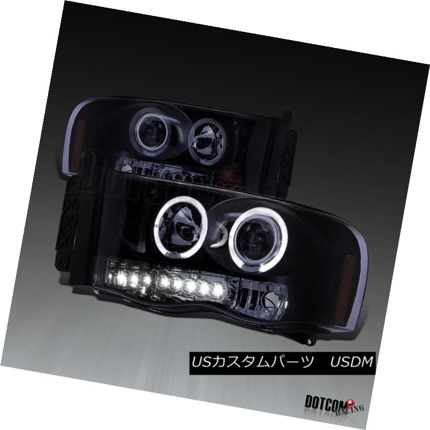 ヘッドライト New Glossy Piano Black 2002-2005 Dodge RAM LED Halo Projector Headlights Pair 新しい光沢のあるピアノブラック2002-2005ダッジRAM LEDハロープロジェクターヘッドライトペア 【並行輸入品】 38,396円