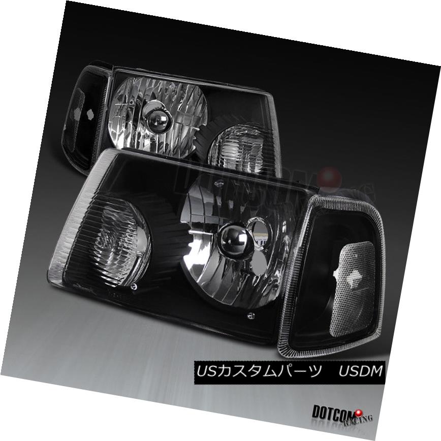 ヘッドライト 2001-2011 Ford Ranger Headlights+Corner Black Signal Lamps Corner Lights Pair 2001?2011年フォードレンジャーヘッドライト+ Cor nerブラックシグナルランプコーナーライトペア 【並行輸入品】