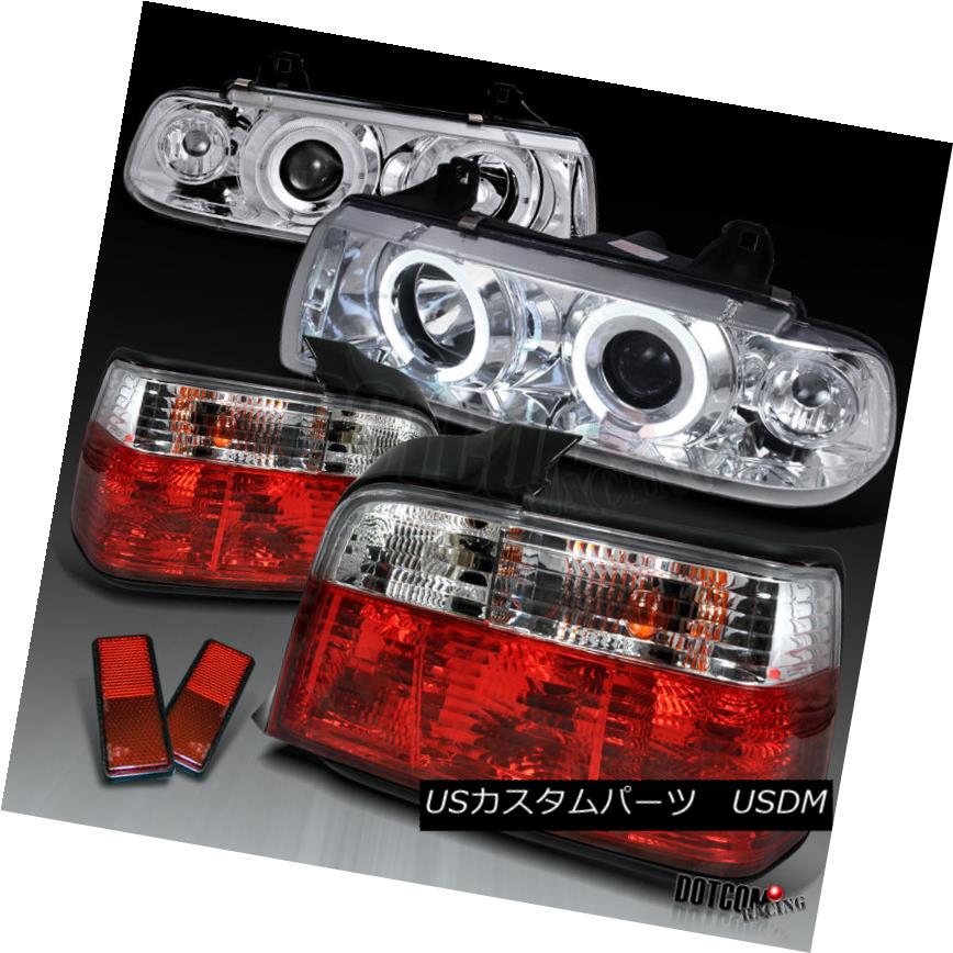 ヘッドライト 1992-1998 BMW E36 318i 325i 4Dr Halo Projector Headlight+Red/ Clear Tail Lights 1992-1998 BMW E36 318i 325i 4Drハロープロジェクターヘッドライト+レッド/クリアテールライト 【並行輸入品】