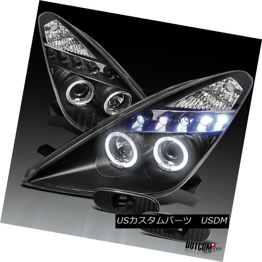 ヘッドライト 00-05 Toyota Celica Projector Headlights+Side Marker Black 00-05トヨタセリカプロジェクターヘッドライト+ Sid eマーカーブラック 【並行輸入品】