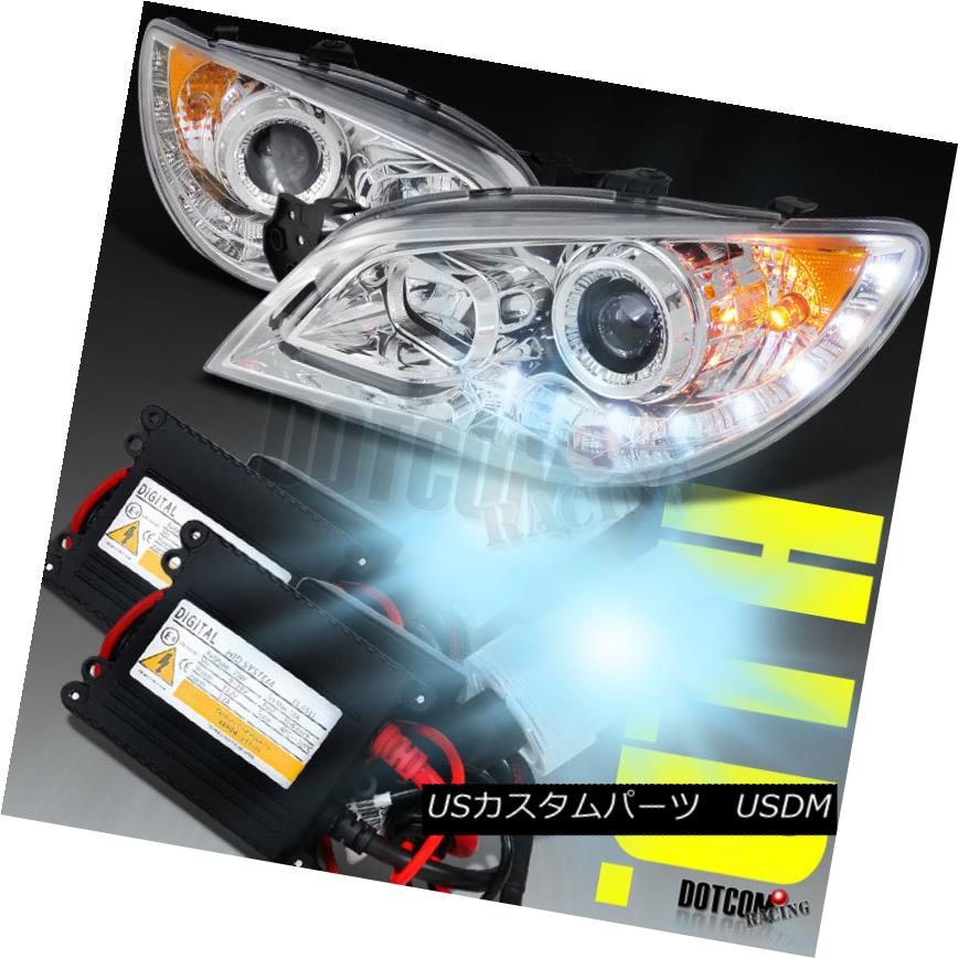 ヘッドライト For 2006-2007 Subaru Impreza WRX R8 DRL Projector Headlights+H1 6000K HID Kit 2006 - 2007年スバルインプレッサWRX R8 DRLプロジェクターヘッドライト+ H1 6000K HIDキット 【並行輸入品】