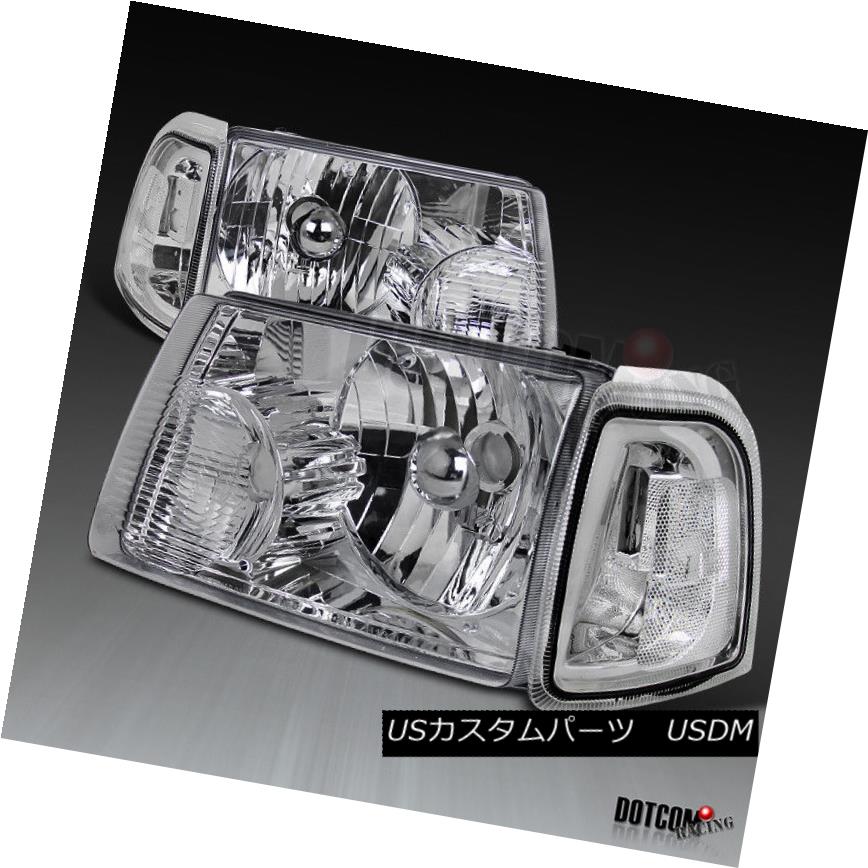ヘッドライト 2001-2011 Ford Ranger Crysta Clearl Headlights+Corner Lamps Signal Lights Pair 2001?2011年フォード・レンジャークリスタル・クリアー・ヘッドライト+ Cor nerランプシグナルライトペア 【並行輸入品】