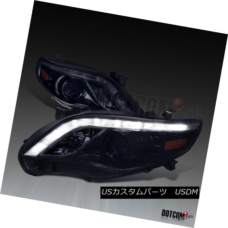 ヘッドライト Glossy Black 2011-2013 Corolla LED DRL Projector Headlights Smoke Head Lamps Glossy Black 2011-2013 Corolla LED DRLプロジェクターヘッドライトスモークヘッドランプ 【並行輸入品】