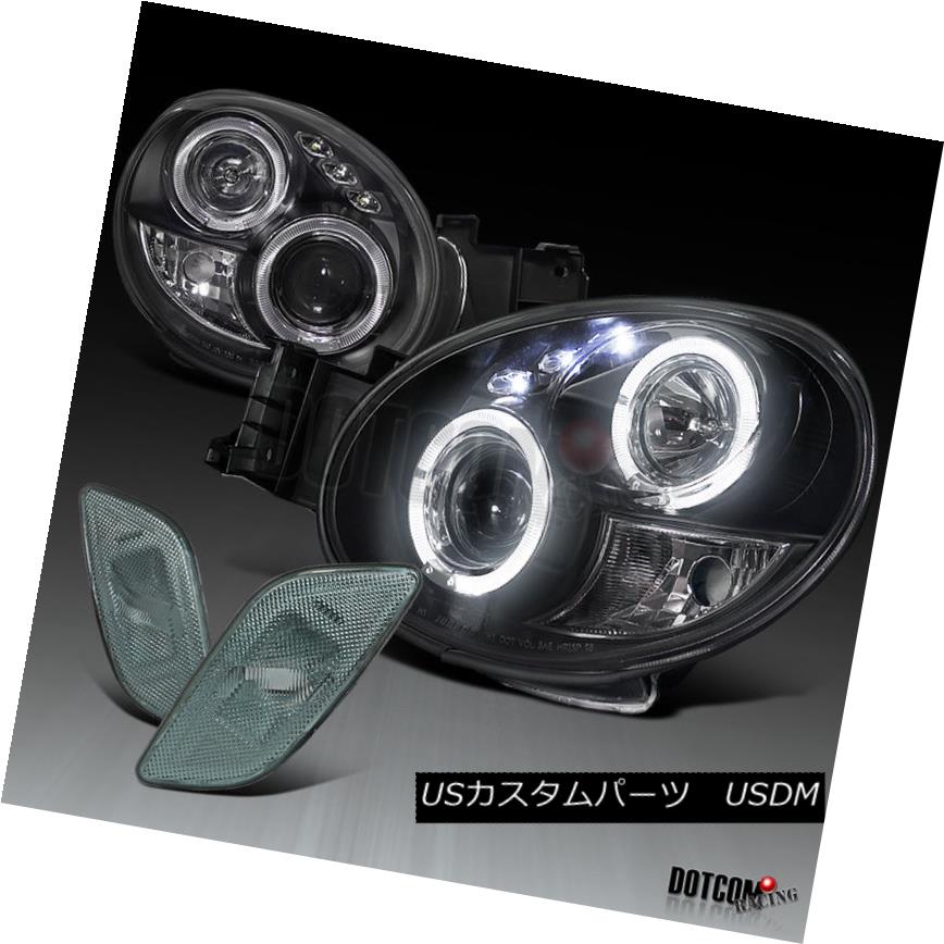 ヘッドライト For 02-03 Subaru Impreza WRX Blk Halo LED Proj. Headlights+Smoke Side Markers 02-03スバルインプレッサWRX Blk Halo LED Proj。 ヘッドライト+スモー サイドマーカー 【並行輸入品】 51,678円