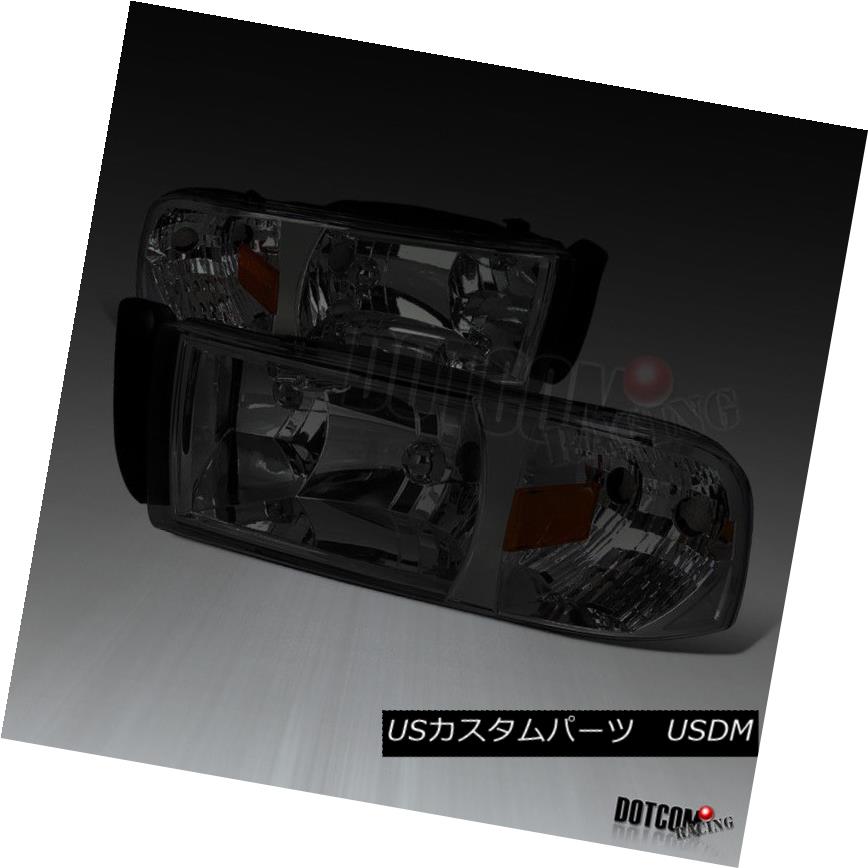 ヘッドライト 1994-2001 Dodge RAM 1500 2500 3500 1PC Headlights Smoke Driving Head Lamps Pair 1994-2001 Dodge RAM 1500 2500 3500 1PCヘッドライトスモークドライビングヘッドランプペア 【並行輸入品】