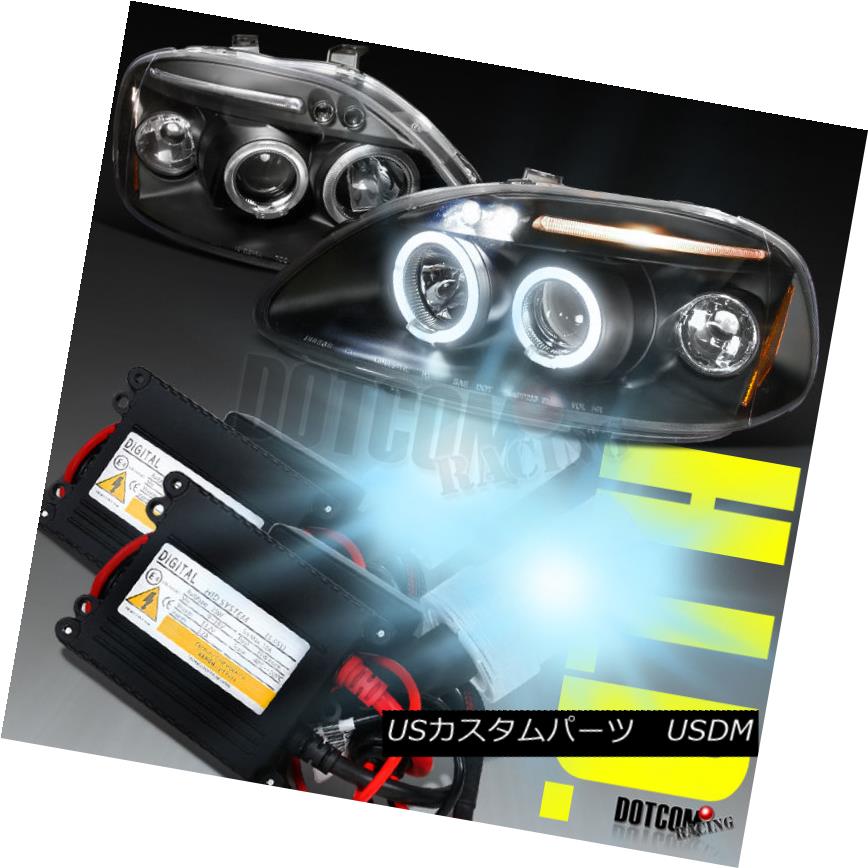 ヘッドライト Slim HID Conversion Kit+For 1996-1998 Honda Civic Projector Headlights Black スリムHID変換キット+ 1996-1998ホンダシビックプロジェクターヘッドライトブラック用 【並行輸入品】