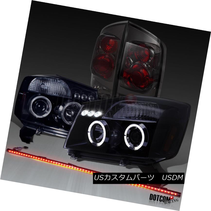 ヘッドライト For 2005-2007 Armada Projector Headlights Glossy Black+Smoke Tail+Gate LED Light 2005-2007 Armadaプロジェクターヘッドライト用光沢ブラック+スモークテール+ゲートLEDライト 【並行輸入品】