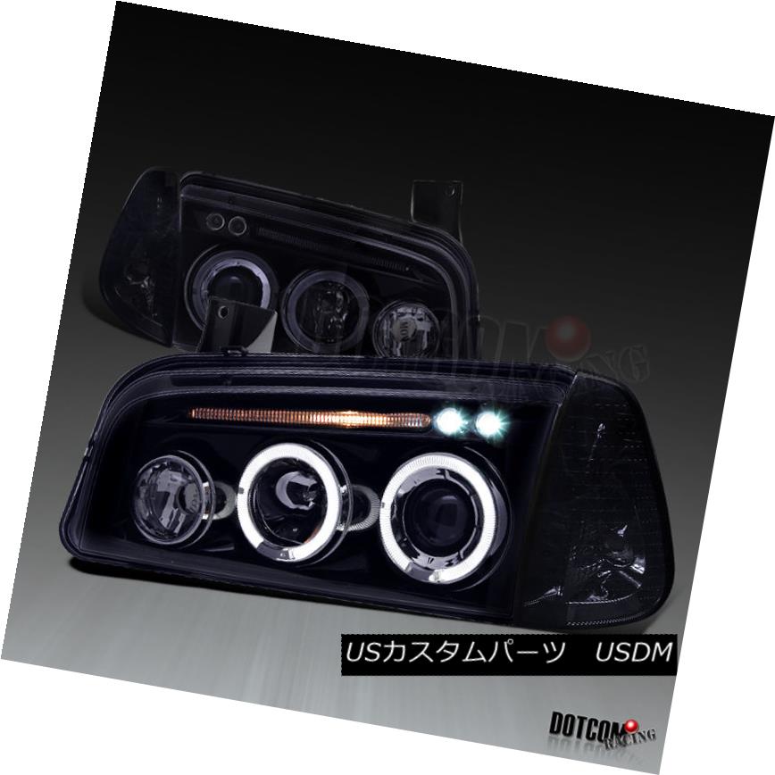 印象のデザイン Headlights Projector Halo LED Charger Dodge 2006-2010 Black Glossy  ヘッドライト Corner 光沢ブラック2006-2010ダッジチャージャーLEDハロープロジェクターヘッドライトコーナーランプ Lamps -  ライト・ランプ