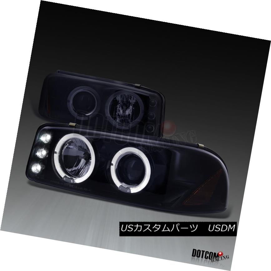 ヘッドライト Glossy Black Smoke 1999-2006 GMC Sierra Yukon Denali Halo Projector Headlights Glossy Black Smoke 1999-2006 GMC Sierra Yukonデナリ・ハロ・プロジェクター・ヘッドライト 【並行輸入品】 38,396円
