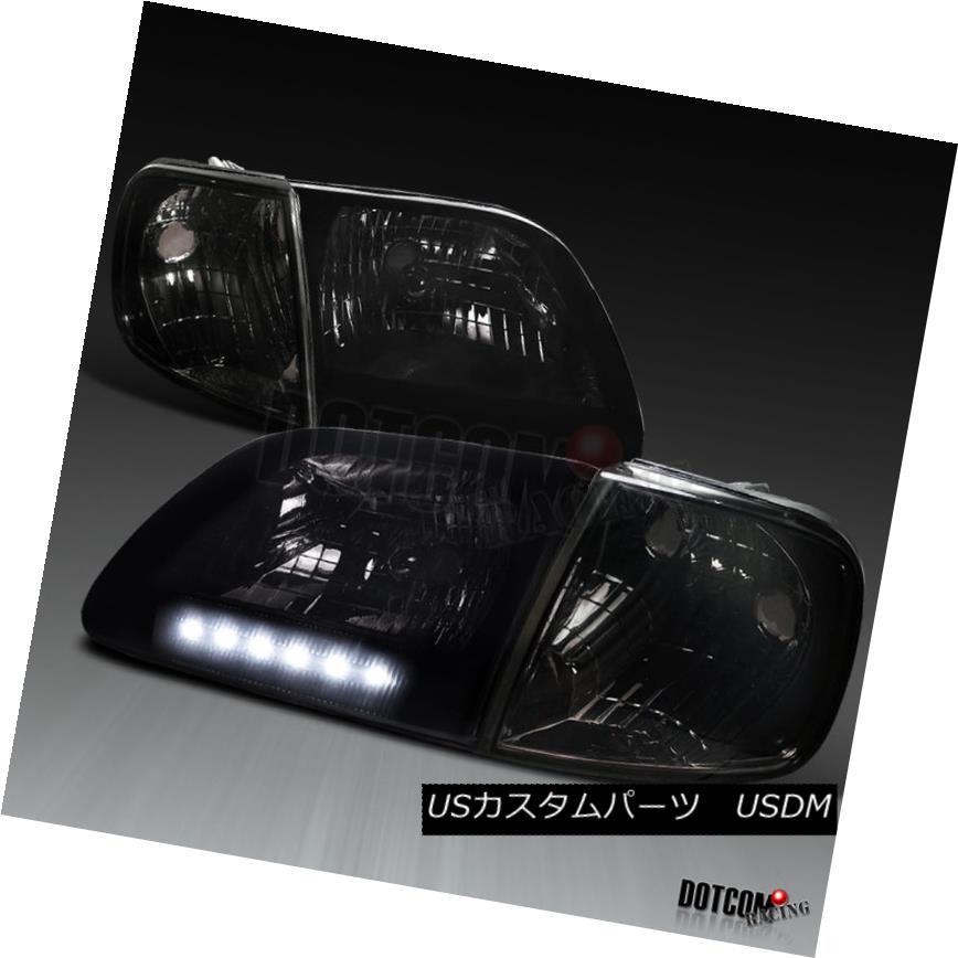 ヘッドライト 97-03 Ford F150 Smoke LED Headlights+Corner Signal Lamp 97-03 Ford F150スモークLEDヘッドライト+ Cor ner信号ランプ 【並行輸入品】