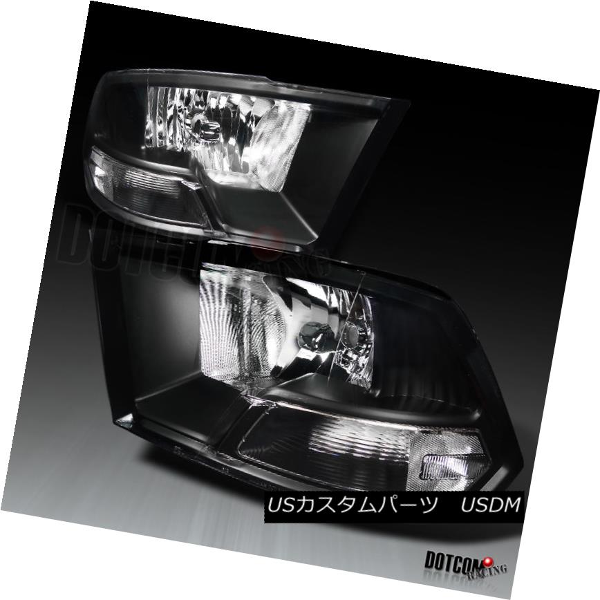 ヘッドライト 09-17 Dodge RAM 1500 Black/Clear Diamond Headlights Lamps 2500 3500 09-17ダッジRAM 1500ブラック/クリアダイヤモンドヘッドライトランプ2500 3500 【並行輸入品】