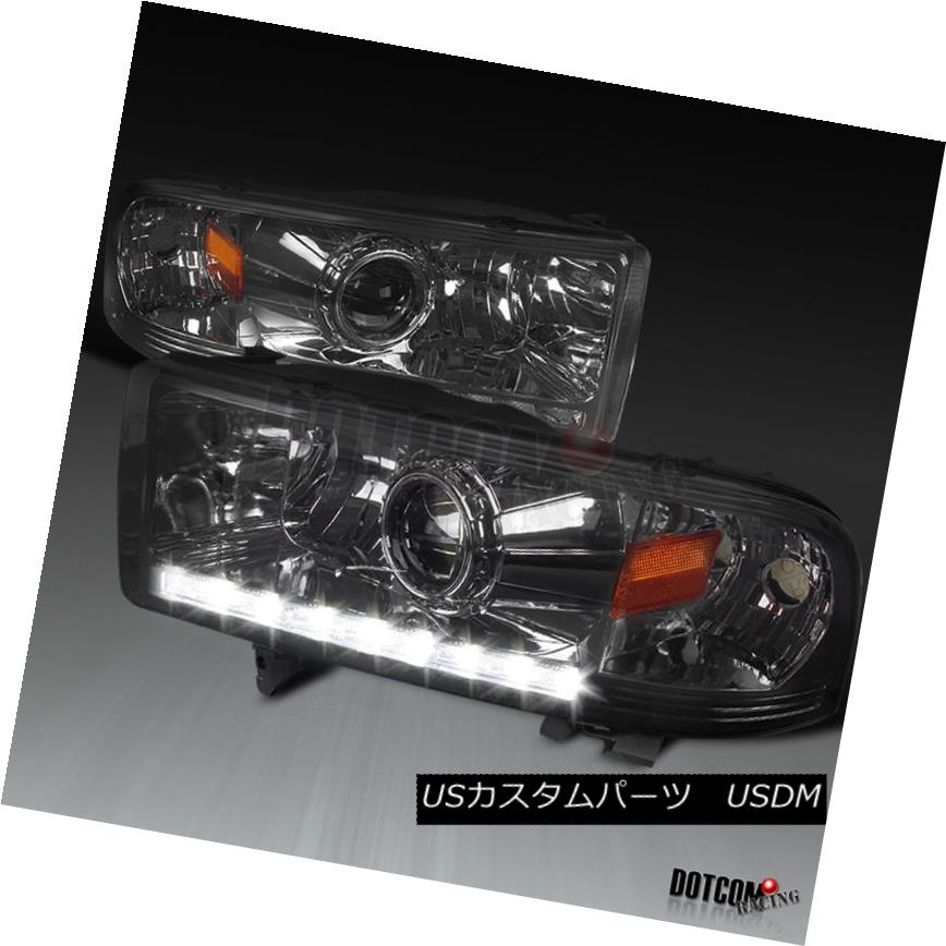 ヘッドライト 94-01 Dodge RAM 1500 2500 3500 Smoke Lens SMD LED DRL Strip Projector Headlights 94-01ダッジRAM 1500 2500 3500煙霧レンズSMD LED DRLストリッププロジェクタヘッドライト 【並行輸入品】