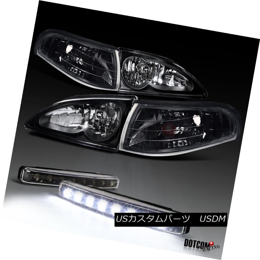 ヘッドライト Euro Black Ford 94-98 Diamond Headlight+Corner Lamp+8-LED Bumper Fog Lights DRL ユーロブラックフォード94-98ダイヤモンドヘッドライト+トウモロコシ erランプ+ 8-LEDバンパーフォグライトDRL 【並行輸入品】