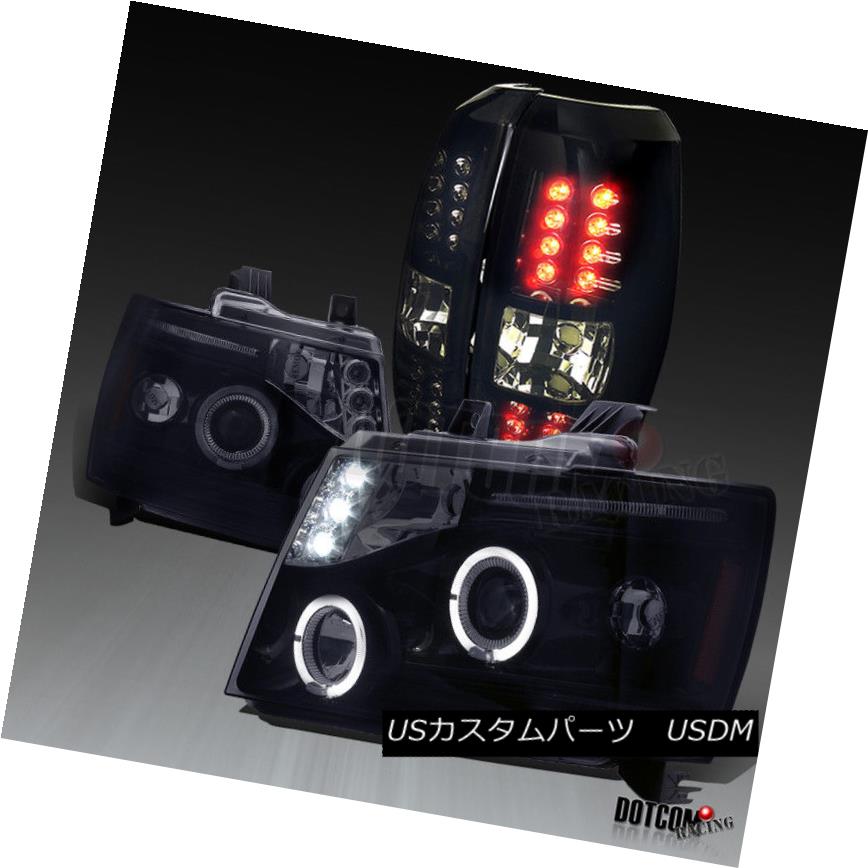 ヘッドライト Glossy Black 2007-2012 Avalanche Halo Projector Headlights+LED Tail Lamps Smoke 光沢ブラック2007-2012アバランシェヘイロープロジェクターヘッドライト+ LEDテールランプ煙 【並行輸入品】