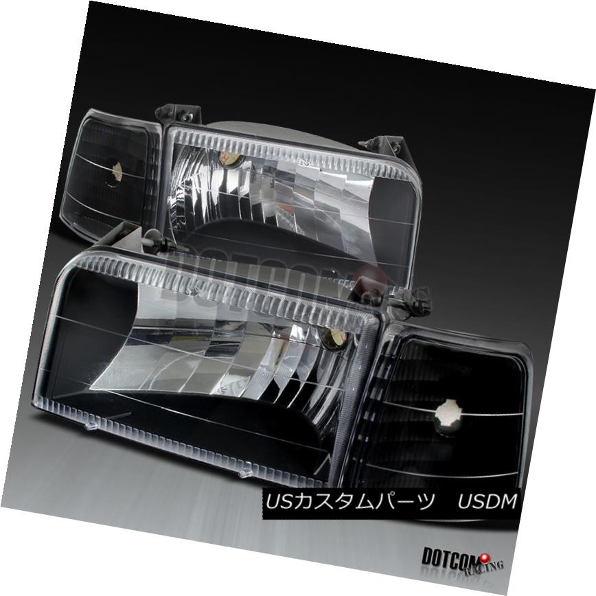 ヘッドライト 92-96 Ford F150/250/350 Bronco Euro Black Clear Headlights Corner Signal Lamps 92-96 Ford F150 / 250/350 Broncoユーロブラッククリアヘッドライトコーナー信号ランプ 【並行輸入品】 32,175円