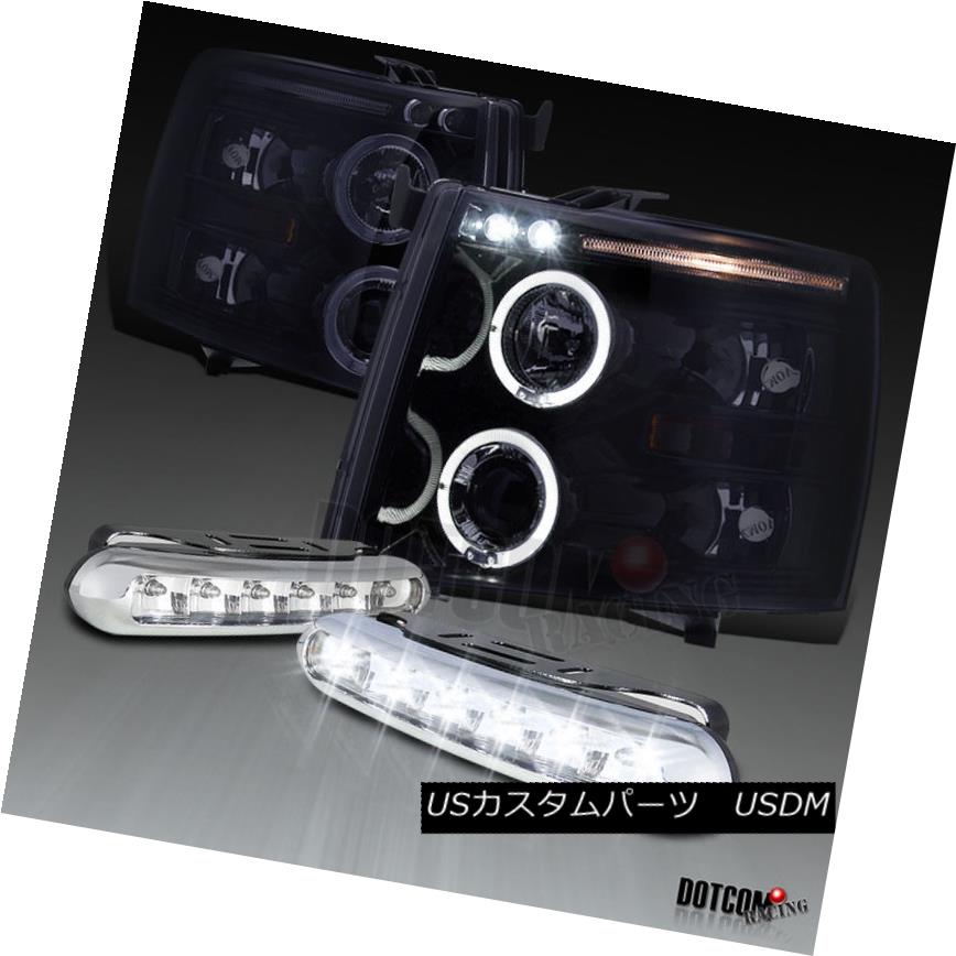 ヘッドライト Glossy Piano Black 2007-2014 Silverado Halo Projector Headlights+LED Bumper Fog Glossy Piano Black 2007-2014 Silverado Haloプロジェクターヘッドライト+ LEDバンパーフォグ 【並行輸入品】