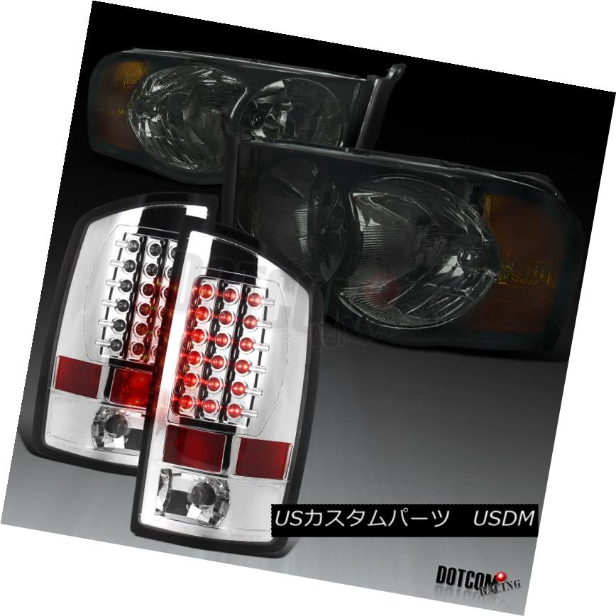 ヘッドライト Euro Smoke 02-05 RAM Pickup Smoke Headlights+LED Tail Brake Lamps 1500 2500 3500 ユーロスモーク02-05 RAMピックアップスモークヘッドライト+ LEDテールブレーキランプ1500 2500 3500 【並行輸入品】