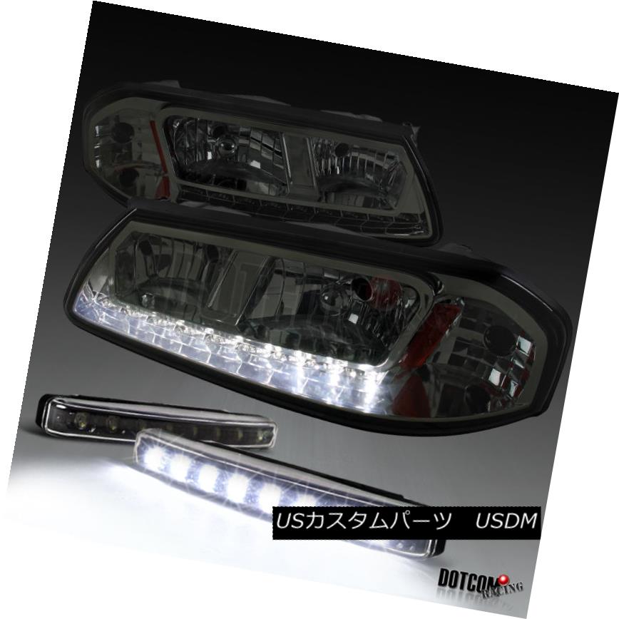 ヘッドライト 00-05 Chevy Impala Smoke Lens LED DRL Strip Headlights+8-LED DRL Fog Lamps 00-05シボレーインパラスモークレンズLED DRLストリップヘッドライト+ 8-L ED DRLフォグランプ 【並行輸入品】