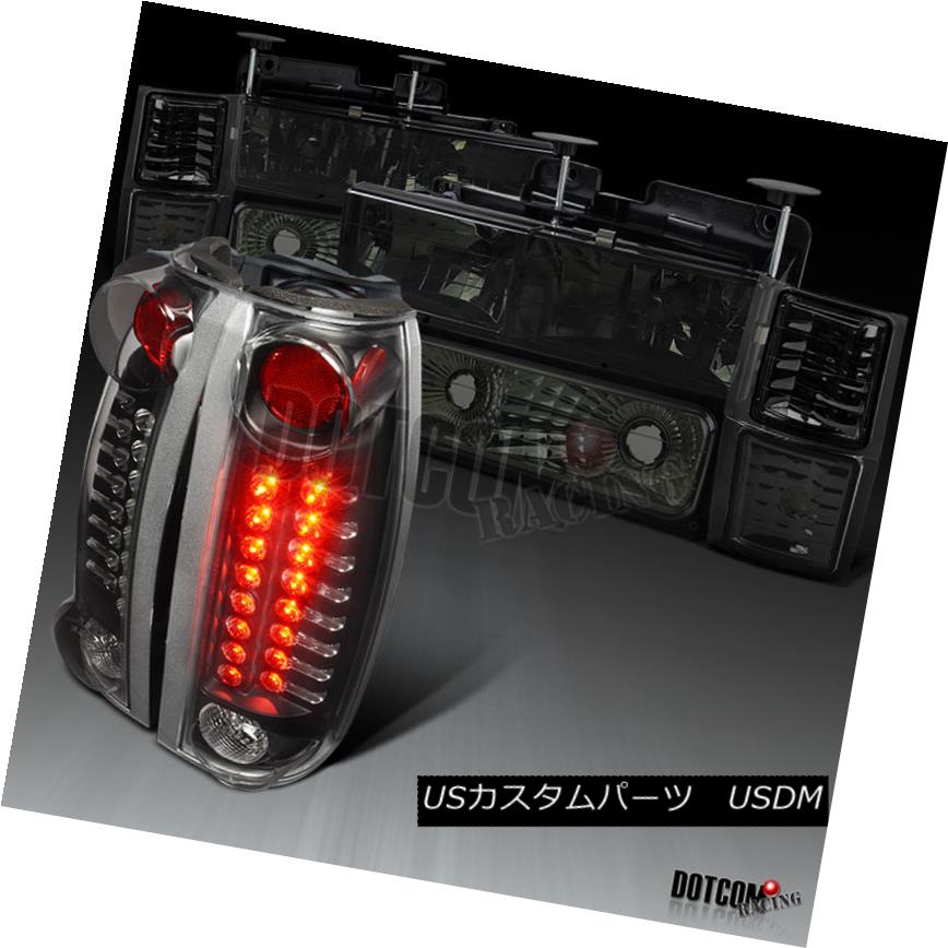 ヘッドライト 94-98 Chevy Suburban Smoke Headlights Corner Bumper Lamps+Black LED Tail Lamps 94-98シボレー郊外の煙ヘッドライトコーナーバンパーランプ+ブラックLEDテールランプ 【並行輸入品】