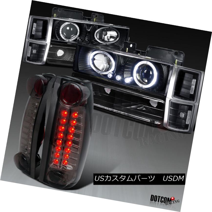 ヘッドライト 94-98 GMC Sierra Black Halo Projector Headlight+Corner Bumper Lamp+LED Tail Lamp 94-98 GMC Sierra Black Haloプロジェクターヘッドライト+トウモロコシ erバンパーランプ+ LEDテールランプ 【並行輸入品】
