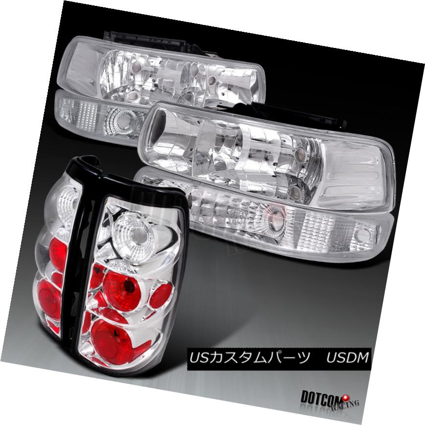 ヘッドライト 99-02 Silverado 1500/2500 Chrome Clear Headlights+Bumper Lights+Tail Lamps 99-02 Silverado 1500/2500クロームクリアヘッドライト+ブライト 、ライト+テールランプ 【並行輸入品】