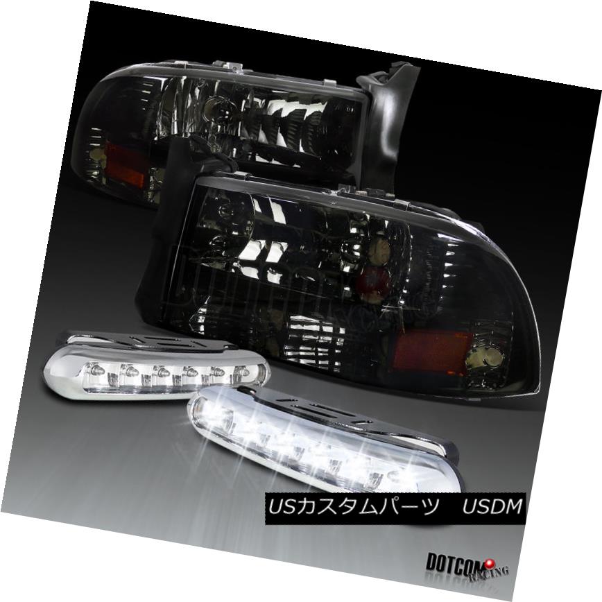 お気にいる ライト ランプ ヘッドライト 98 03 Dodge Durango Euro Smoke Headlights Front Bumper Led Fog Lamps 98 03 Dodge Durangoユーロスモークヘッドライト Ntバンパーledフォグランプ