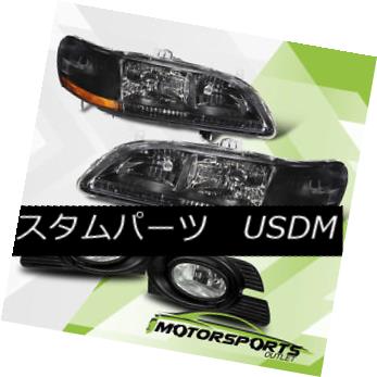ヘッドライト 01-02 Honda Accord 4DR Sedan Crystal Black Clear Headlights /Clear Lens Fog Lamp 01-02ホンダアコード4DRセダンクリスタルブラッククリアヘッドライト/クリアレンズフォグランプ 【並行輸入品】