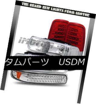 ヘッドライト 99-02 Silverado Crystal Clear Headlights /LED Bumper/Red Clear LED Tail Lamps 99-02 Silveradoクリスタルクリアヘッドライト/ LEDバンパー/レッドクリアLEDテールランプ 【並行輸入品】