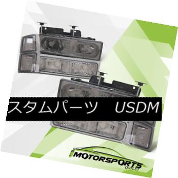 ヘッドライト [LED Halo] 1994-2000 Chevy GMC Silverado Suburban Tahoe C10 C/K Smoke Headlights [LED Halo] 1994-2000シボレーGMCシルバラード郊外のタホC10 C / Kスモークヘッドライト 【並行輸入品】
